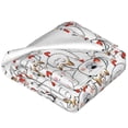 thumbnail image 2 of Salouo Cat Bear Rabbit Print Bed Blankets,Flannel Blanket Comfortable Air Conditioning Blanket Lightweight Blanket for Sofa Bed Travel & Couch -40"x30", 2 of 8