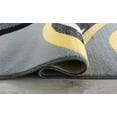 thumbnail image 3 of Rug and Decor Metro Collection Gray Yellow Black White Swirl Rug Abstract Moden Area Rug, 3 of 5