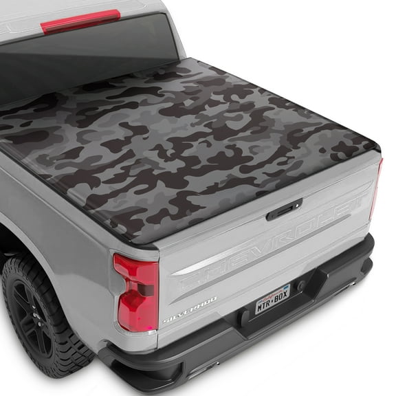 Camo Tonneau Cover Soft Roll-up Truck Bed Protector for Chevrolet Chevy Silverado 1500 2019-2025 and GMC Sierra 1500 19-25 Short Bed 5.8 ft