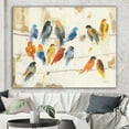 thumbnail image 2 of Designart 'Multicolor Bird Meeting' Traditional Animal Premium Canvas Wall Art, 2 of 3
