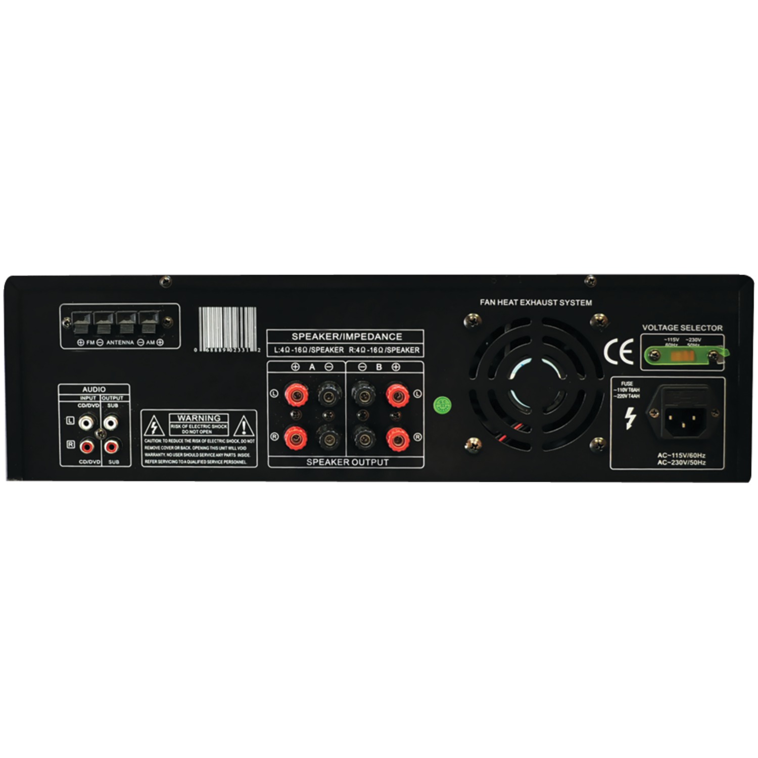 Pyle PT4601AIU 500 Watt Channel Stereo Sound System Receiver with USB and  SD