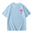 thumbnail image 1 of Hiiyo Big Girls Short Sleeve T Shirt Drop Shoulder Loose T-Shirt, Sizes 3-14, 1 of 5