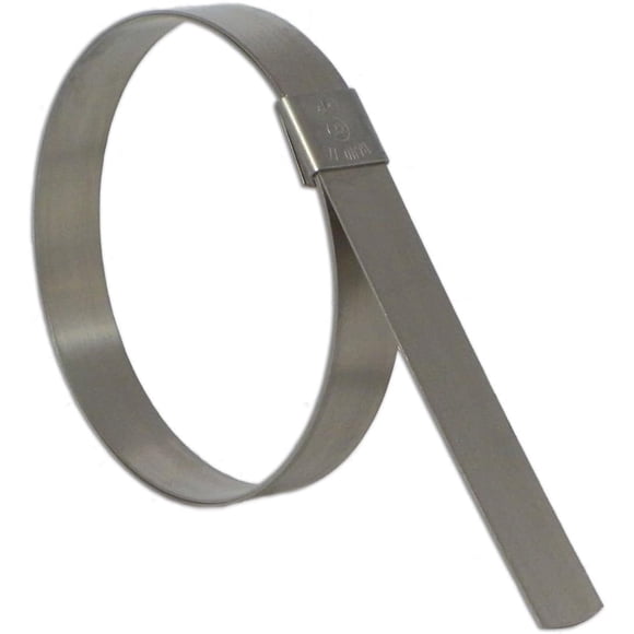 BAND-IT CP1699 5/8" Wide x 0.025" Thick 4" Diameter, Galvanized Carbon Steel Center Punch Clamp (25 Per Box)