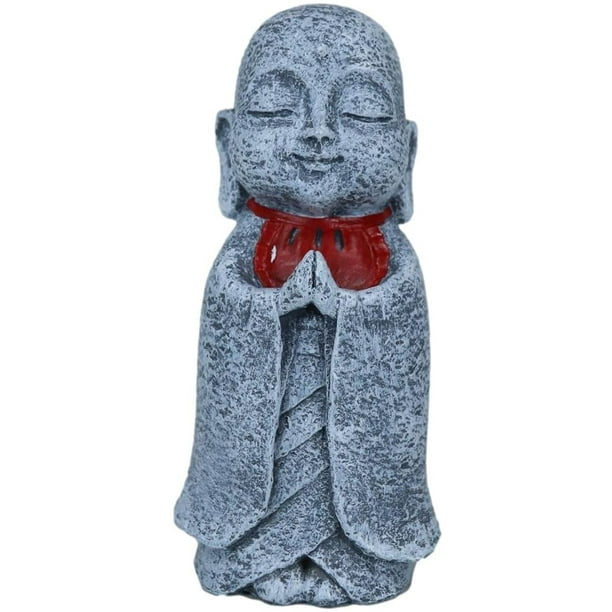 Feng Shui Zen Japanese Jizo Monk With Red Bib Buddha Ojizo