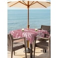 thumbnail image 2 of Outdoor Tablecloth with Umbrella Hole & Zipper, Pink Palm Tree Square Tablecloth 54x54 Inch, Summer Botanical Tropical Tree Patio Table Cover Waterproof Table Cloth for Picnic/Party, 2 of 7