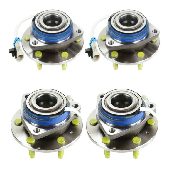 AutoShack Front & Rear Wheel Hub Bearing Assemblies with ABS Replacement for 2004-2009 Cadillac SRX 4-PC Set