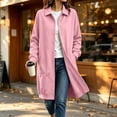 thumbnail image 3 of TGSLY Women's Long Button Down Sweatshirt Lightweight Collared Long Sleeve Cardigan Coat Relaxed Casual Solid Color Fall Winter Jacket with Pockets L, 3 of 8