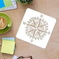 thumbnail image 3 of Compass Stencils Wall Decoration Template 11.8x11.8 inch Plastic Compass Drawing Painting Stencils Square Reusable Stencils for Painting on Wood Walls Fabric Airbrush, 3 of 7