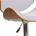 thumbnail image 4 of Simpli Home Marana Faux Leather Bentwood Adjustable Gas-Lift Bar Stool in White, 4 of 11