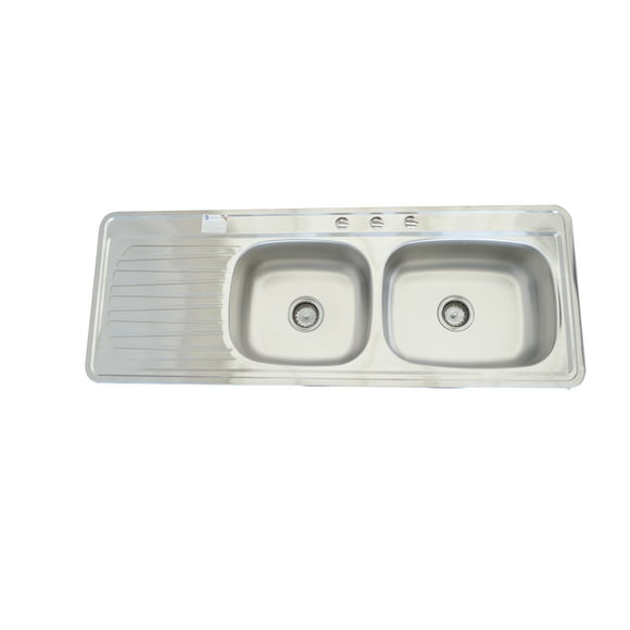 Fregadero Cocina Empotrar 2 Tinas 144x54x18 C211n Izq Eb Técnica Línea Clásica