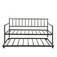 thumbnail image 7 of JERFIT Twin Daybed with Trundle Multifunctional Metal Lounge Dayb, 7 of 7