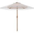 thumbnail image 3 of Autlaycil 7.5 ft Fringe Patio Umbrella, Outdoor Table Tassels Umbrella with Push Button Tilt and Crank - Khaki, 3 of 8