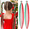 Christmas Color(Red/White/Green), variant on Hot Pink Braid Ponytail Extensions with Elastic Tie Synthetic Colorful Braiding Hair Extension for Braids Fashion Festival Rave Hair for Girls (Pack of 2)