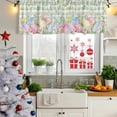 thumbnail image 6 of Easter Eggs Valances for Windows, Decorative Rod Pocket Window Valance Curtains, Spring Daisy Eucalyptus Leaves Sage Green Plaid Short Curtain Drapes for Kitchen/Living Room, 2 Panels, 42" W x 12" L, 6 of 8