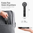 thumbnail image 4 of Laptop Stand for Desk, 3-in-1 Portable Foldable Aluminum Laptop Riser with Magnetic Phone Holder, 8-Level Adjustable Computer and Tablet Stand for MacBook, iPad, Dell, Home Office and Travel, Black, 4 of 10