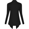 thumbnail image 3 of Urban CoCo Women's Drape Front Open Cardigan Long Sleeve Irregular Hem, 3 of 6