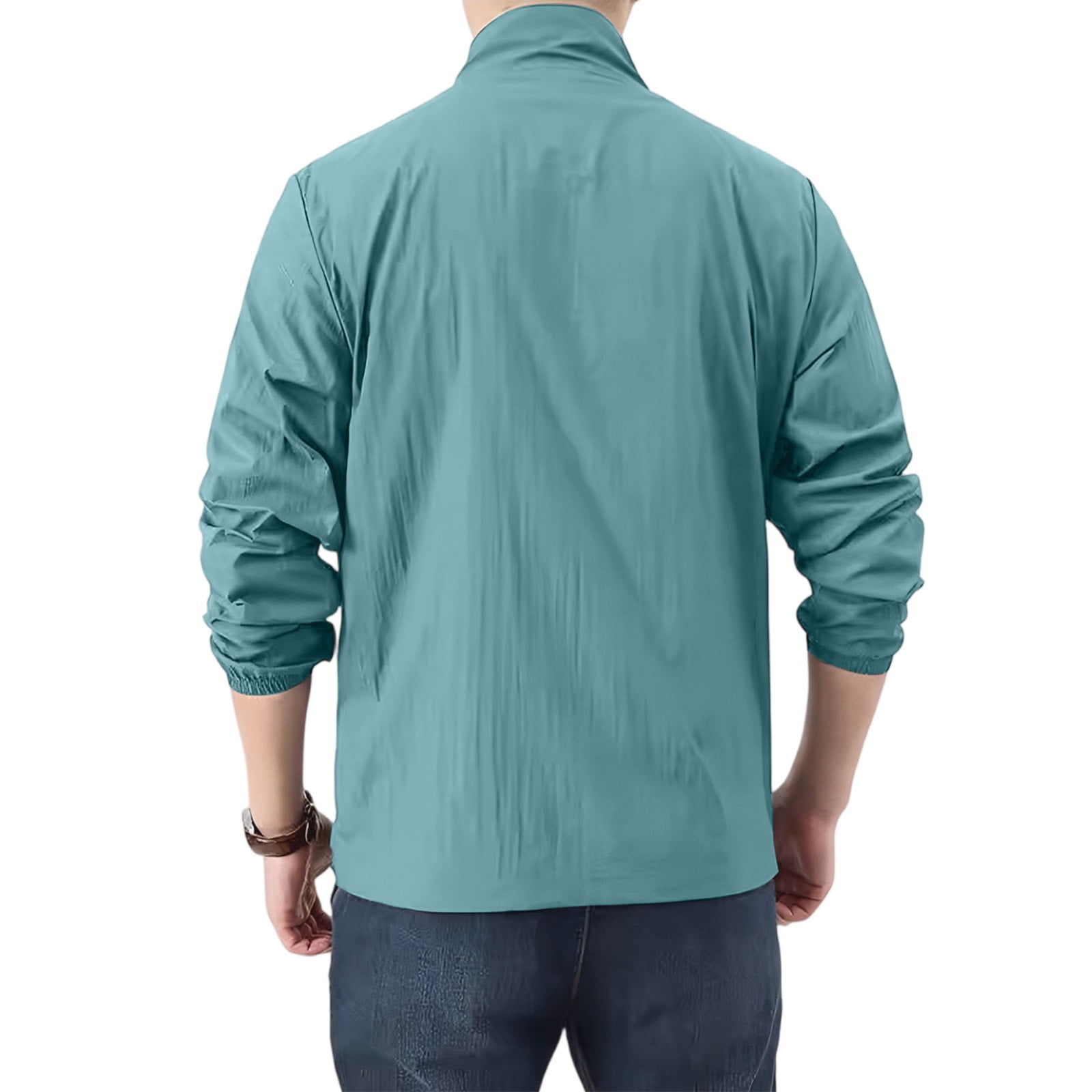 JGNGSHN Mens Windbreaker Jacket Lightweight Zip Up Summer Fall