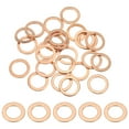thumbnail image 1 of Anillo de sellado de cobre Uxcell M10 25Pcs Junta de sellado plana métrica para tornillos y pernos 0.55 x 0.39 x 0.04, 1 of 5