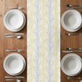 thumbnail image 4 of Yellow Gray Short Table Runner 60 Inches Long,Pastoral Botanical Branch Aesthetics Cotton Linen Table Runners Dresser Scarves,Fabric Tabletop Scarf Furniture Cover for Home Dinner Party Decor 13"x60", 4 of 8