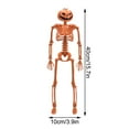 thumbnail image 4 of Poseable Halloween Skeleton Decor, Full Body Poseable Plastic Skeleton for Haunted House Party Decorations, Great for Halloween Props and Scary Graveyard Displays (1 x Skeleton, 40x10cm), 4 of 4