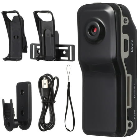Image of Mini Dv Camcorder Portable Mini Dv Camcorder Dvr Video Camera Webcam Support 16Gb Cam Sports Helmet Bike Motorbike Cam (Black)