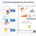 thumbnail image 5 of DOLLAR BOSS Rolling White Board Dry Erase Board Rolling 48"x36" Double Sided Large Standing Whiteboard Easel with Wheels Mobile White Board with Stand for Office, Classroom & Home, White, 5 of 9