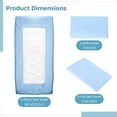 thumbnail image 4 of Bottlepic 6 Pcs Hospital Bed Sheets Set, Includes 2 Fitted Sheet 84x36x14", 2 Flat Sheets 104x59", 2 Pillowcases 19x29", Soft Breathable Fiber Cotton for Home and Hospital Use, Sky Blue, 4 of 5