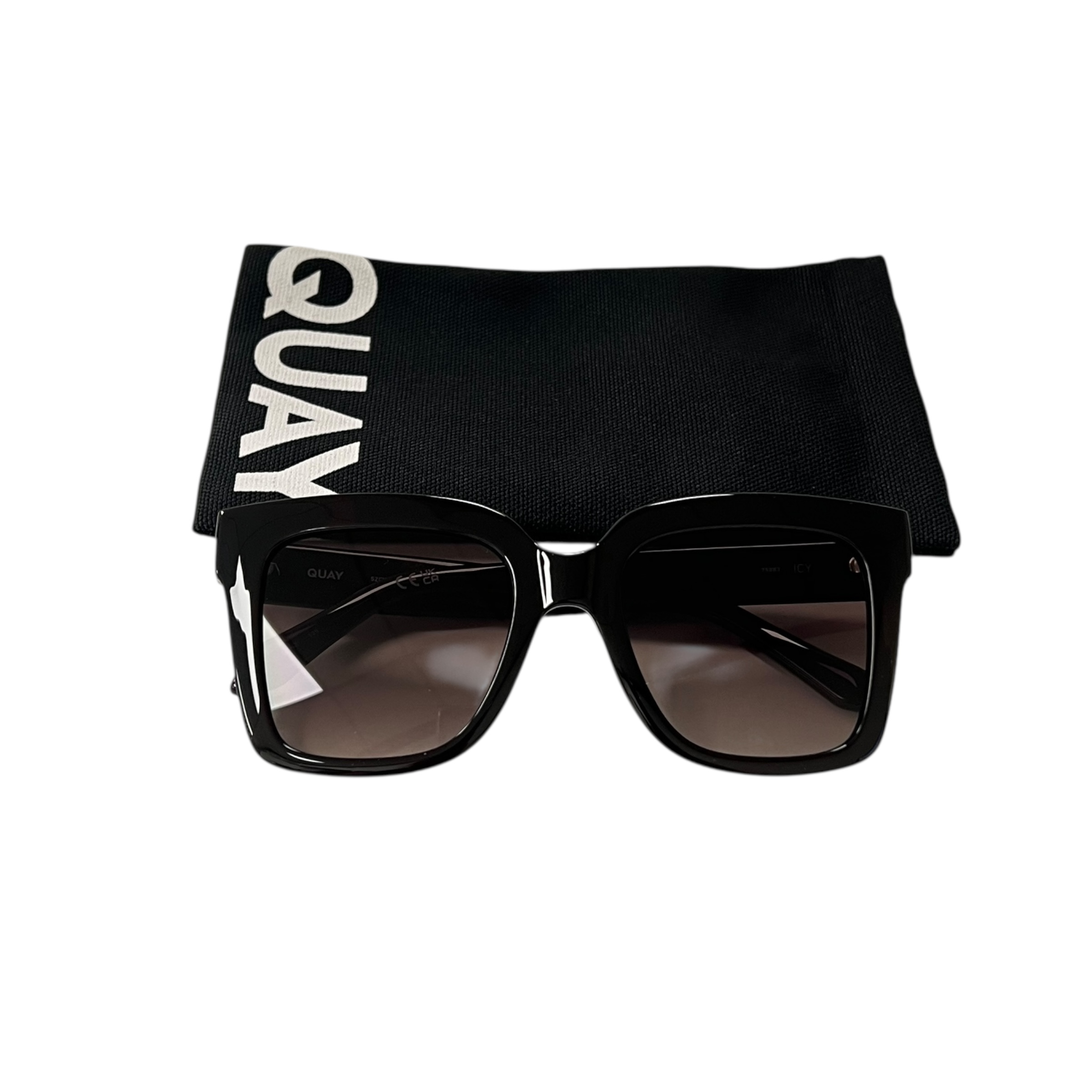 Quay Australia Icy Square Frame Women\'s Sunglasses Espresso Brown Quay Australia Icy Sunglasses Green Brown Polarized  main image 3