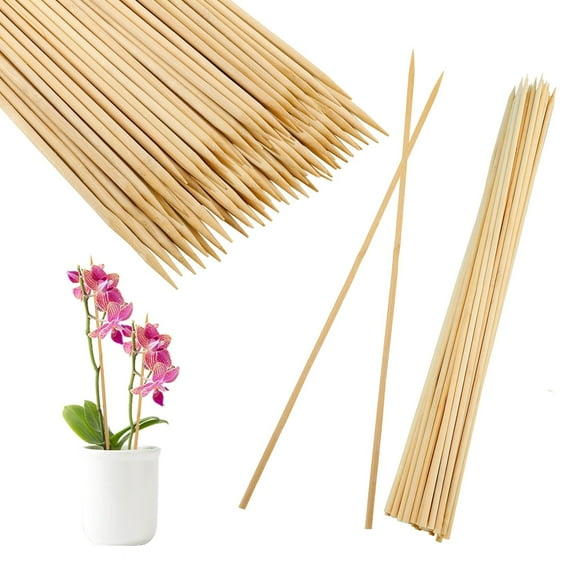 Trianu 45 Pcs Bamboo Plant Stakes 15.6 inch Skewers Plant Sticks Wood Plant Supports Floral Plant Wooden Sticks Indoor Gardening Plant Supports Garden Sticks, Sign Posting or Craft
