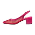 thumbnail image 3 of Ninety Union Lady Couture Demi Rhinestone Mesh Slingback, Fuchsia, 12, 3 of 5