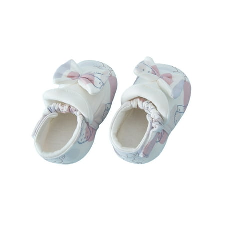

Ritualay Baby Girls Crib Shoes Bowknot Princess Dress Shoe Soft Sole Flats Fashion Lightweight Infant Toddler Girl First Walkers Princess Shoes-Cute Rabbit 6-12 months