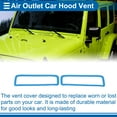 thumbnail image 3 of Cubierta de recubrimiento de salida de aire del capó Unique Bargains para Jeep Wrangler JL JLU 2018-2024, Bezel de decoración exterior ABS azul claro 15x4.5cm 7 Pcs, 3 of 7