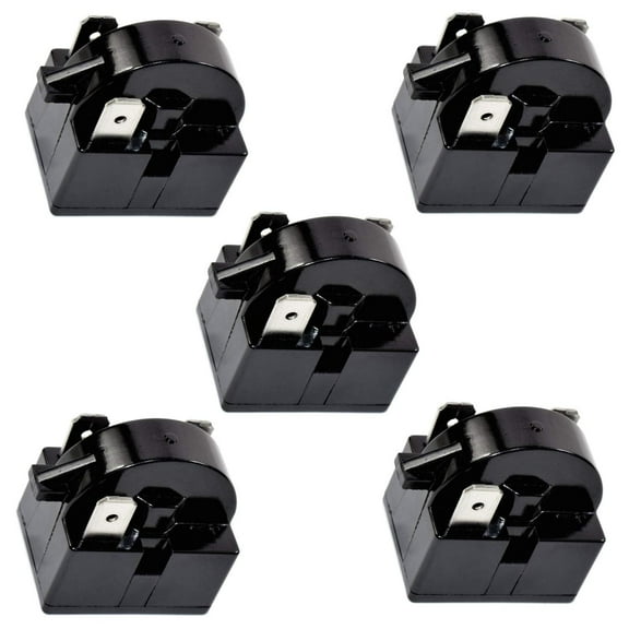 HQRP 5-Pack QP2-4R7 4.7 Ohm 3-Pin PTC Starter / Start Relay for Danby DCR033B1WDB ; Danby Designer DCR031B1BSLDD DCR031B1WDD Compact Refrigerators