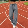 thumbnail image 3 of yillto Womens Sweatpants Plus Size Casual Wide Leg Elastic Waist Drawstring Loose Jogger Sweatpant M-5XL, 3 of 7