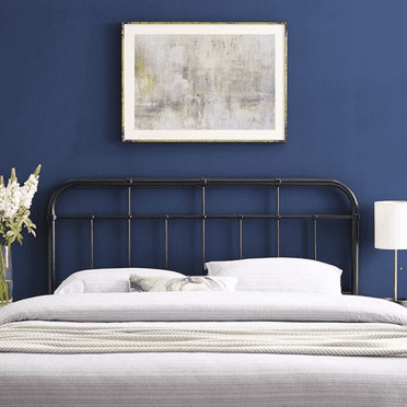 Black Alessia Modern Farmhouse Metal King Headboard