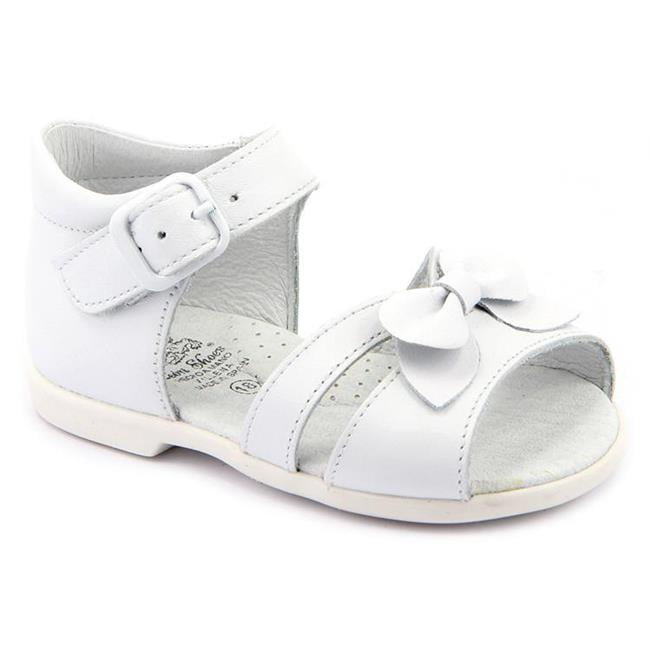 StationX - Infant & Grow Up Girls, White Leather Sandals Shoes - Size 6 ...