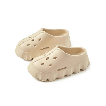 

Colisha Women Clogs Slip On Beach Shoes Quick Dry Slippers Pool Lightweight Summer Shoe Hollow Out Slides Beige 8.5-9