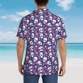 thumbnail image 6 of Daiia Skull cartoon flower Hawaiian Shirt for Men Gentle Cotton Regular Short Sleeve Casual-X-Large, 6 of 9