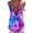 Purple, variant on Womens Tops Under $5 Women's Personalized Printing Tie Back Satin Cami Bandana Tops Sling Strap Vest