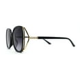 thumbnail image 3 of Womens Luxurious Metal Side Rhinestone Jewel Trim Butterfly Sunglasses Black Smoke, 3 of 4