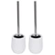 thumbnail image 1 of Juego de 2 cepillos limpiadores de inodoro con rosca bloqueable, prácticos, eficientes, seguros, fiables y duraderos, color blanco (2 unidades por caja), 1 of 14
