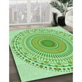 thumbnail image 2 of Ahgly Company Indoor Round Patterned Green Snake Green Area Rugs, 6' Round, 2 of 6
