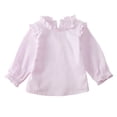 thumbnail image 3 of Aihuaihua Toddler Baby Girls Long Sleeve Shirt Ruffle Collar Breathable Blouse Top for Summer Pink 18-24 Months, 3 of 7