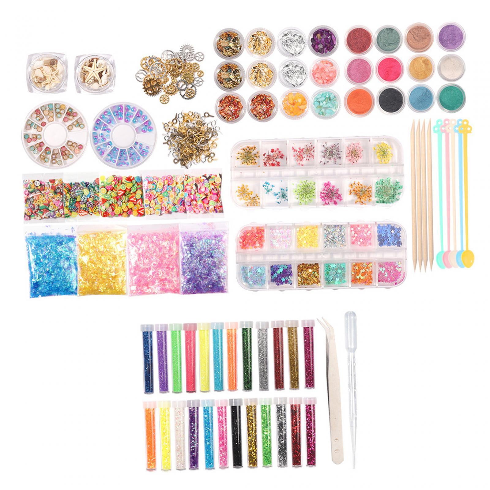 Milageto Resin Decoration Accessories Set Epoxy Art Crafts Tools Nail Art Decorations for