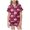 Wine, variant on Kids Halloween Two-Piece Outfit Bowknot Pumpkin Print Lapel Button Short Sleeve Tops And Shorts Nightwear Soft Lounge Sets