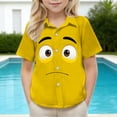 thumbnail image 6 of Piuwrlz Yellow Short Shirts Sleeve Teen Boys Graphic polo Pocket Pullover T Shirts Yellow Size 14 Years, 6 of 9