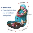 thumbnail image 3 of Wukai Whimsical Cats and Flowers Scene Full Set Car Seat Covers with Soft Padding Universal Auto Front Seats Protector and Cushion Mat, 3 of 5