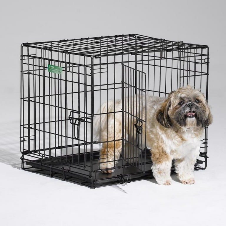 MidWest Homes For Pets Double Door Folding Metal Dog Crate Medium