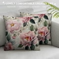 thumbnail image 3 of Rose Throw Pillow Covers Spring Nature Flowers Floral and Leaves Blossom Pink Gray Vintage Decorative Cushion Case for Merry Christmas Men Women Home Cotton Linen, 3 of 5