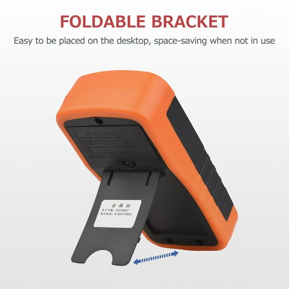 NJTY Digital Capacitance Meter with LCD Backlight Display 600pF to 100mF High Accuracy 6000 Counts Capacitor Tester Kit with Crocodile Clips and 0.2A Fuses